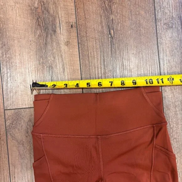 Lululemon Fast and Free High-Rise Tight 25” Pockets Dark Terracotta Womens Sz 4 - Picture 6 of 7